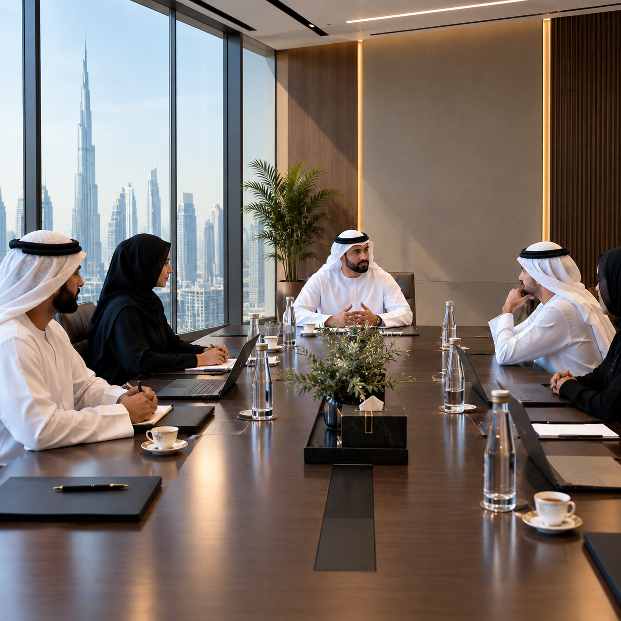 Executive strategy meeting in Dubai